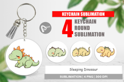 Keychain Sleeping Dinosaur Product Image 1