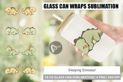 Glass Can Sleeping Dinosaur Product Image 1