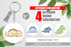 Keychain Sleeping Dinosaur Product Image 1