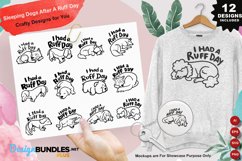 Sleeping Dogs After A Ruff Day Clipart Set Product Image 1