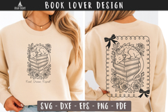 Sleeping Dragon Book Stack SVG design Read Dream Repeat