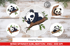 Wind Spinner Sleepy Panda Product Image 1