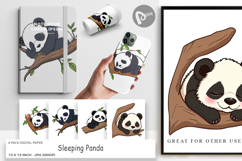 Digital Paper Sleepy Panda Product Image 1