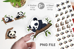 Sleepy Panda Sticker Product Image 1