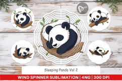Wind Spinner Sleepy Panda Product Image 1