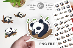 Sleepy Panda Sticker Product Image 1