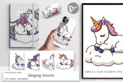 Digital Paper Sleeping Unicorn Product Image 1