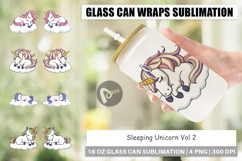 Glass Can Sleeping Unicorn Product Image 1