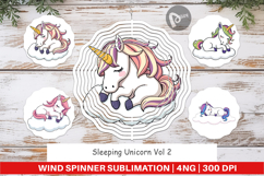 Wind Spinner Sleeping Unicorn Product Image 1