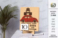 Sleeps Until Vacation Countdown Plague Laser cut Product Image 1