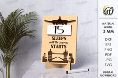 Sleeps Until Vacation Countdown Plague Laser cut Product Image 1