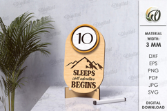 Sleeps Until Vacation Countdown Plague Laser cut Product Image 1