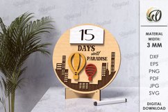 Sleeps Until Vacation Countdown Plague Laser cut Product Image 1