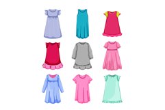 sleepshirt girl set cartoon vector illustration Product Image 1