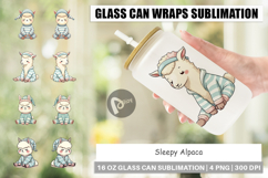 Glass Can Sleepy Alpaca Product Image 1