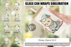 Glass Can Sleepy Alpaca Product Image 1