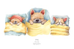 Whimsical sleeping animals clipart Product Image 3