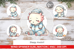 Wind Spinner Sleepy Axolotl Product Image 1