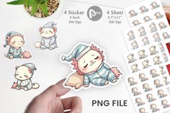 Sleepy Axolotl Sticker Product Image 1