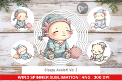 Wind Spinner Sleepy Axolotl Product Image 1