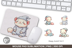 Mouse Pad Sleepy Axolotl Product Image 1