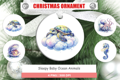 Sleepy Baby Ocean Animals Ornament Product Image 1