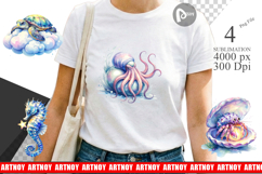 Sleepy Ocean Animals Sublimation Product Image 1