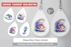 Sleepy Baby Ocean Animals Earring Product Image 1