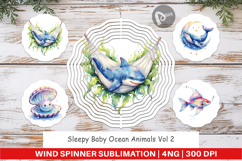 Sleepy Baby Ocean Animals Wind Spinner Product Image 1
