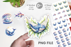 Sleepy Baby Ocean Animals Sticker Product Image 1