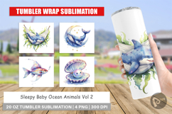 Sleepy Baby Ocean Animals Tumbler Product Image 1