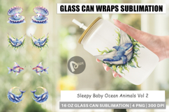 Sleepy Baby Ocean Animals Glass Can Product Image 1
