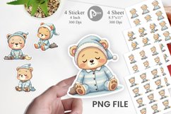 Sleepy Bear Sticker Product Image 1