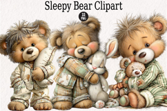Sleepy Bear Clipart Product Image 1