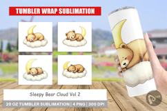 Tumbler Sleepy Bear Cloud Product Image 1