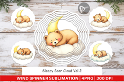 Wind Spinner Sleepy Bear Cloud Product Image 1