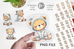Sleepy Bear Sticker Product Image 1