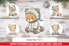 Wind Spinner Sleepy Bear Product Image 1