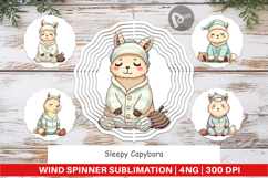 Wind Spinner Sleepy Capybara Product Image 1