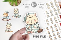Sleepy Capybara Sticker Product Image 1