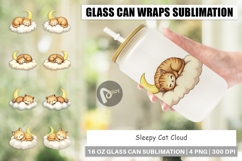 Glass Can Sleepy Cat Cloud Product Image 1