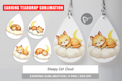 Earring Sleepy Cat Cloud Product Image 1