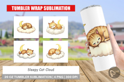 Tumbler Sleepy Cat Cloud Product Image 1