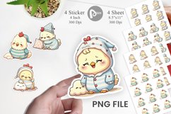 Sleepy Chicken Sticker Product Image 1