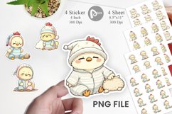 Sleepy Chicken Sticker Product Image 1