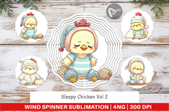 Wind Spinner Sleepy Chicken Product Image 1