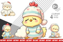 Sleepy Chicken Clipart Product Image 1