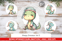 Wind Spinner Sleepy Dinosaur Product Image 1