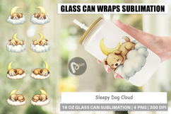 Glass Can Sleepy Dog Cloud Product Image 1