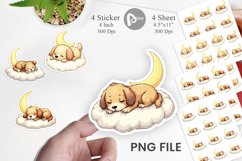 Sleepy Dog Cloud Sticker Product Image 1